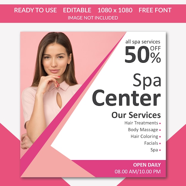 Spa Quadrat Banner oder Instagram Post