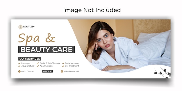 Spa- und Beauty-Center Social Media oder Facebook-Cover-Template-Design