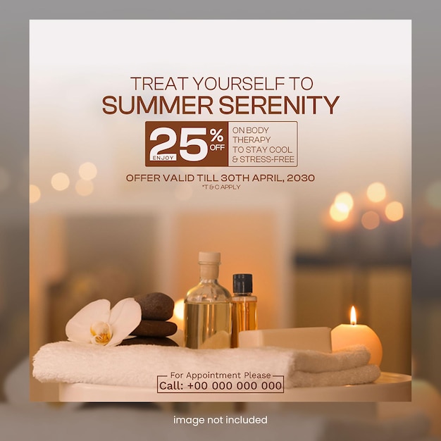 El spa de verano Serenity ofrece 25 descuentos en terapia corporal
