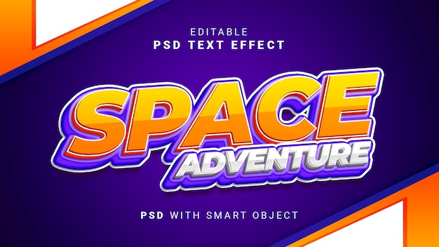 Space adventure text effect