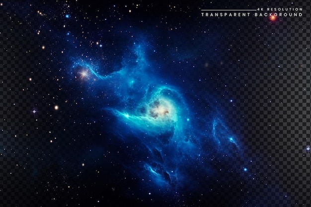 Space Galaxy Star and Fire Energy Light Effect on Transparent Background