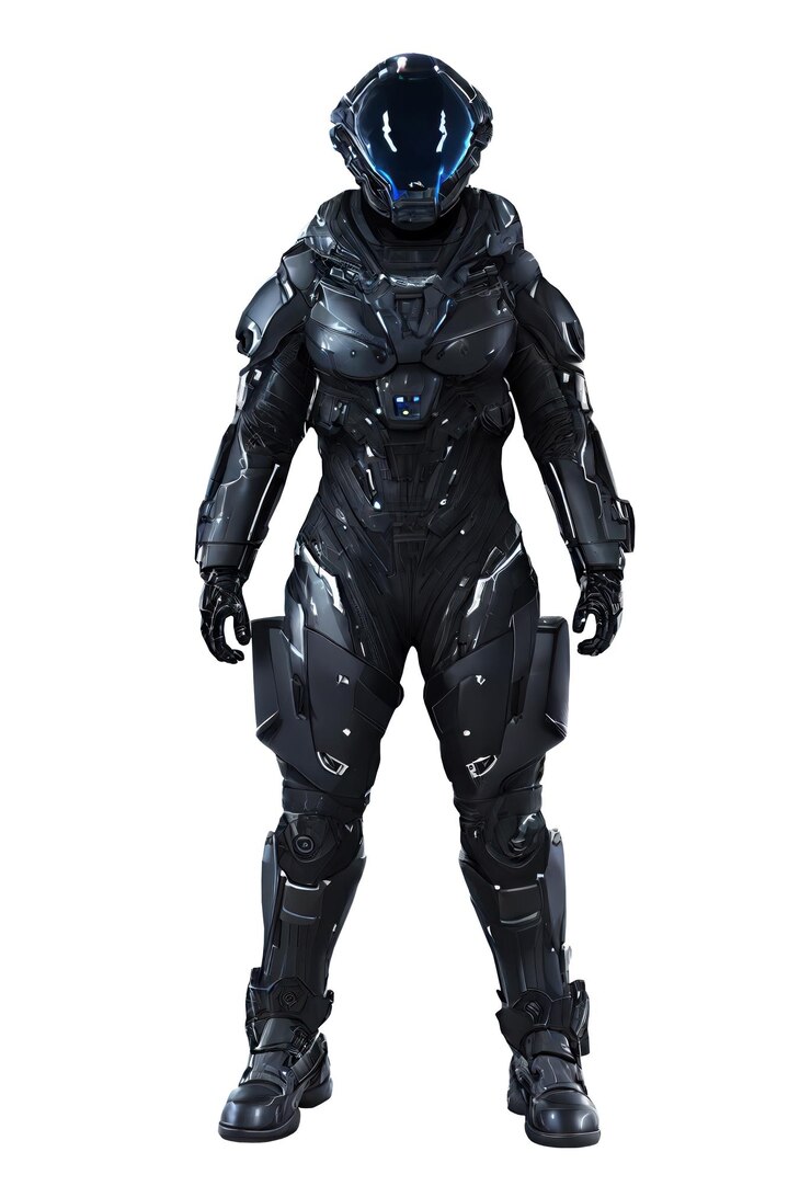 PSD space suits isolated on space background ai generated
