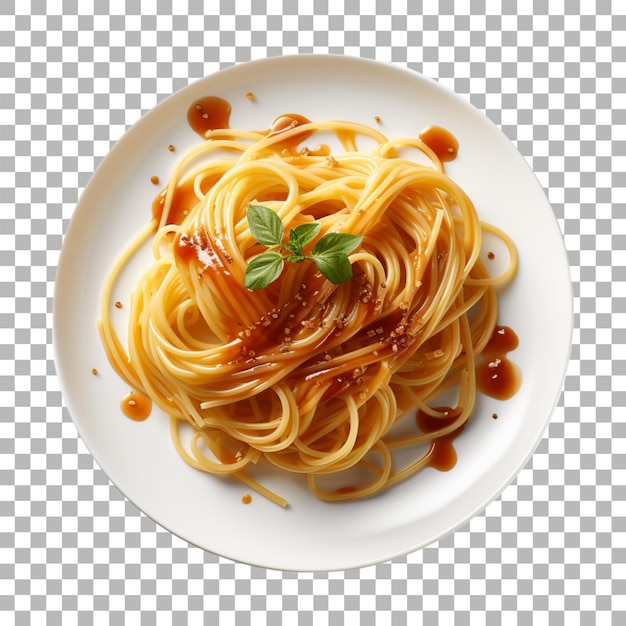 Spaghetti auf durchsichtigem hintergrund