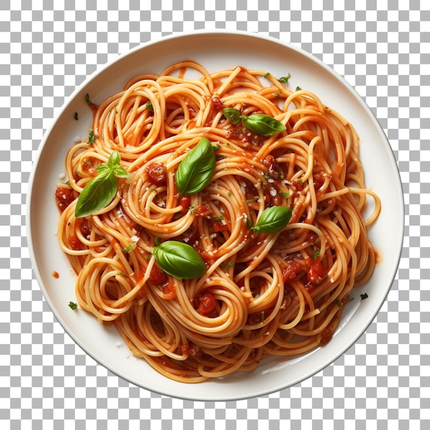 Spaghetti auf durchsichtigem hintergrund