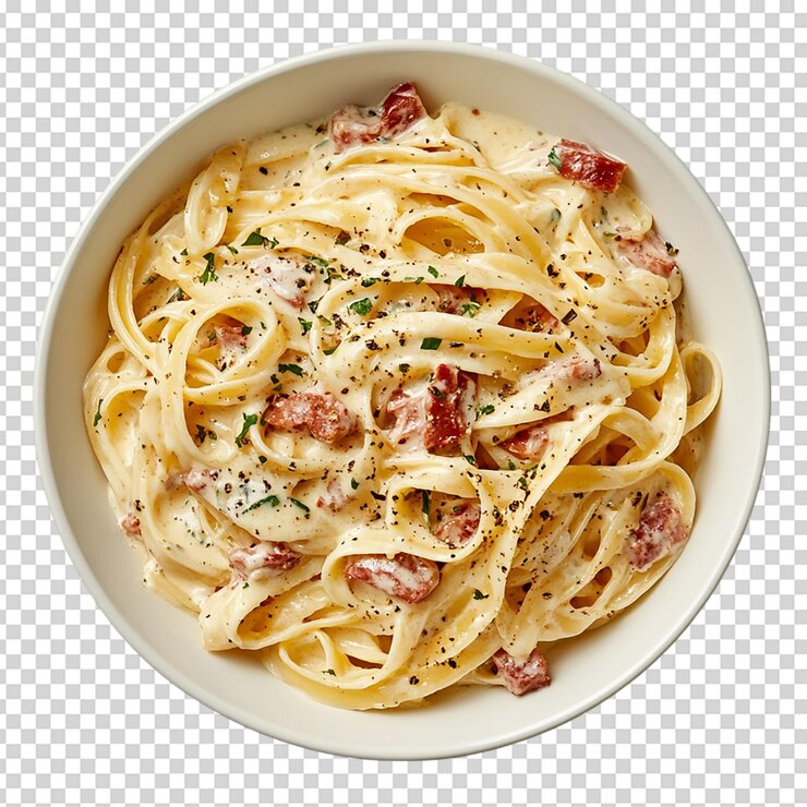 spaghetti con salsa di pomodoro e basilico isolati su sfondo bianco