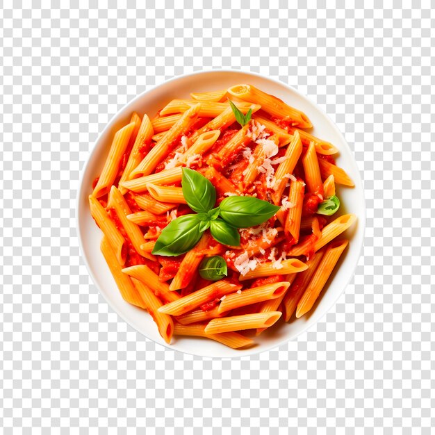 PSD spaghetti mit fleischkugeln und tomatensauce in einer schüssel, die auf einem durchsichtigen hintergrund isoliert wurde