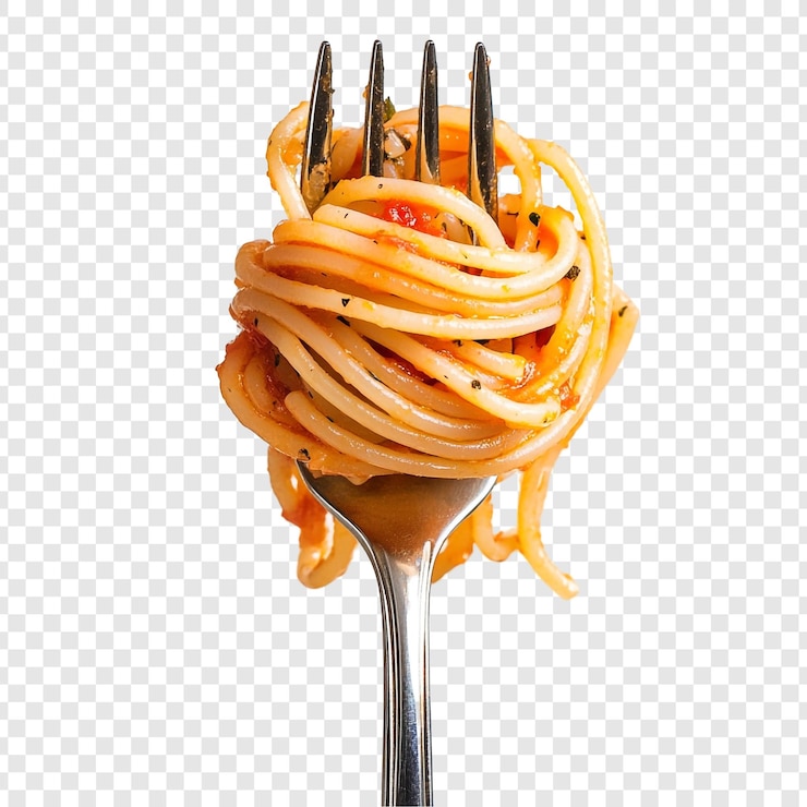 PSD spaghetti su una forchetta