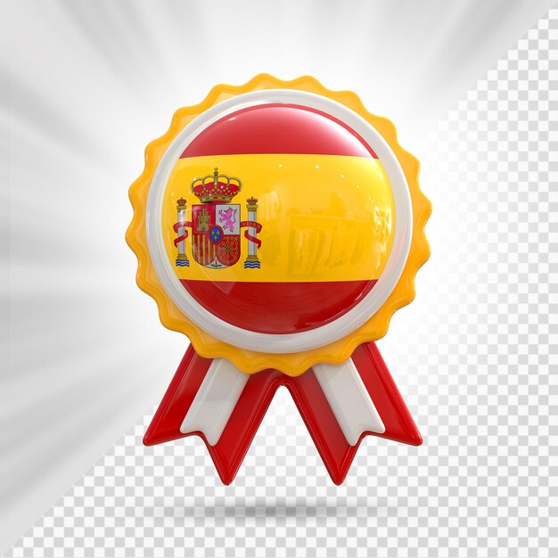 Spanien flagge 3d-rendering