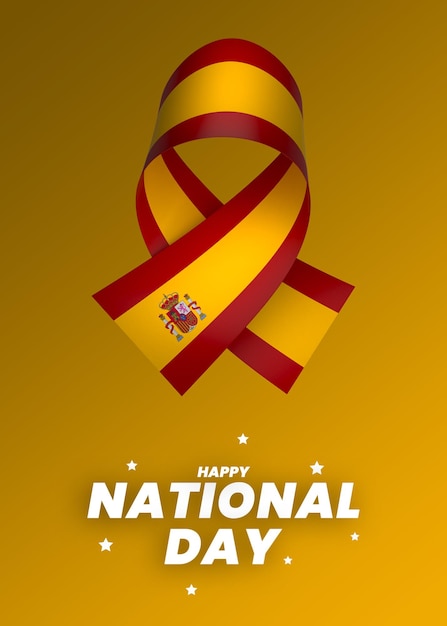 PSD spanien flagge element design nationaler unabhängigkeitstag banner band psd