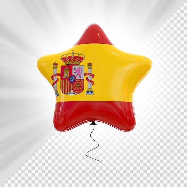 PSD spanien-flaggen-stern-ballon