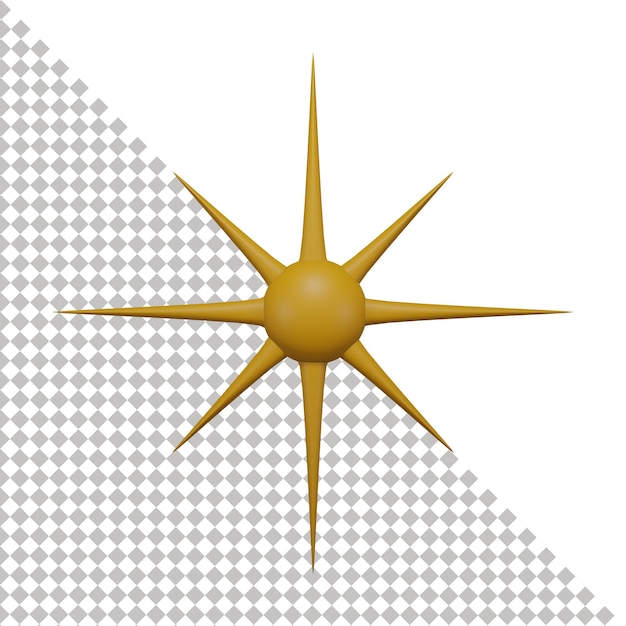 PSD sparkle star 3d-symbol