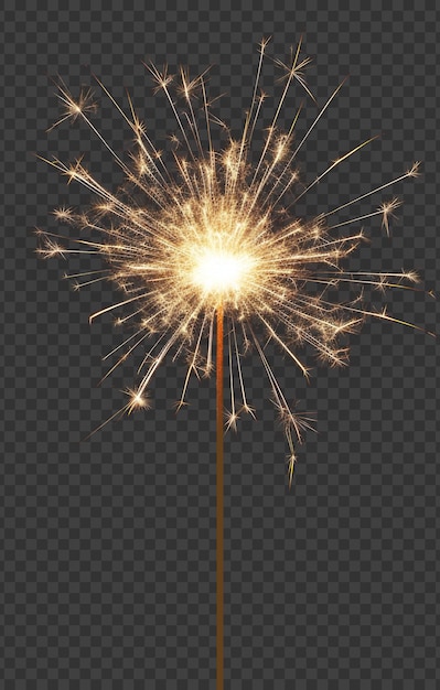 Sparkler isolado em fundo transparente