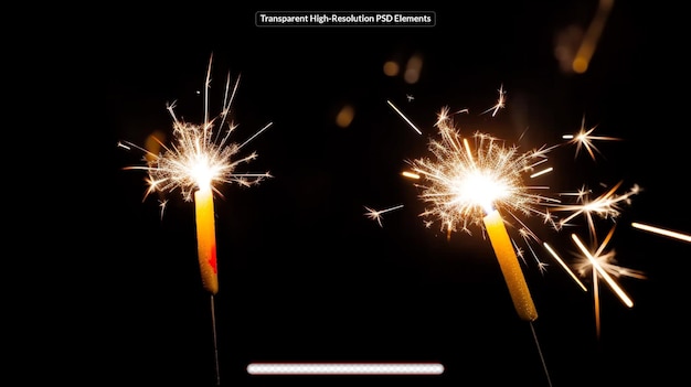 Sparklers su sfondo nero