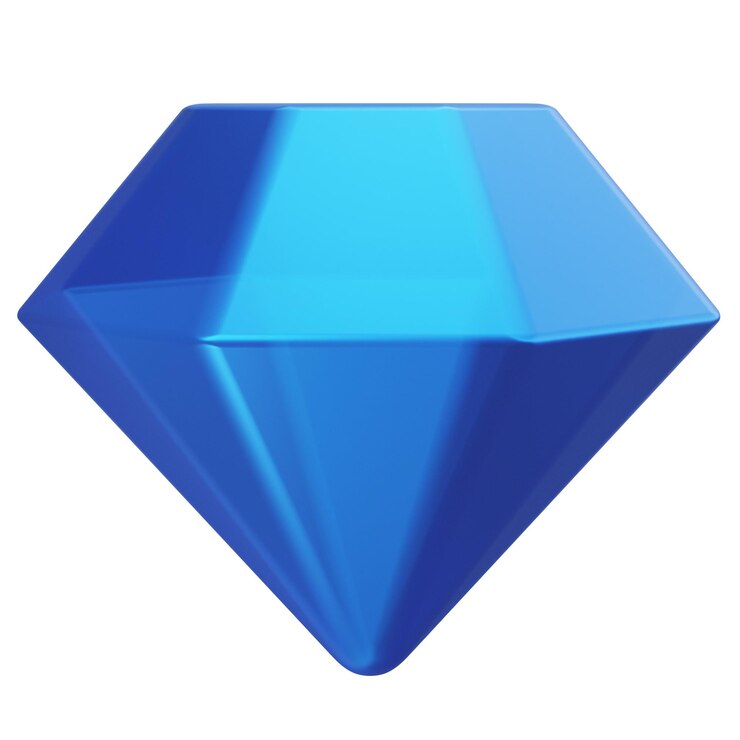 PSD sparkling blue diamond jewel