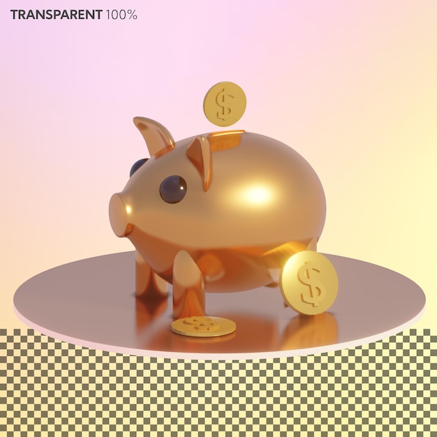 Sparschwein mit münzen