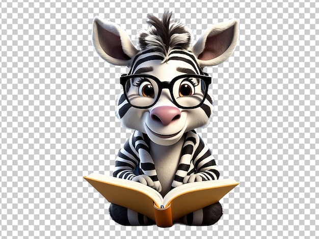 Spaß Zebra 3D-Illustration