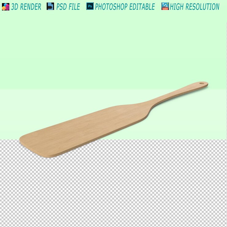 PSD spatula de cocina en 3d