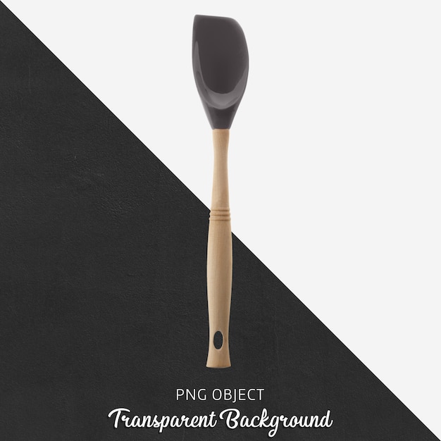 Spatule Grise Transparente Avec Manche En Bois