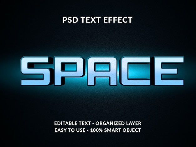 Spazio 3d stile effetto testo