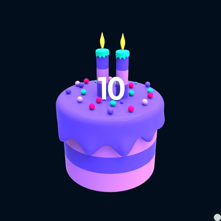 PSD spazio della copia del contenitore di regalo di compleanno di rendering 3d isolato