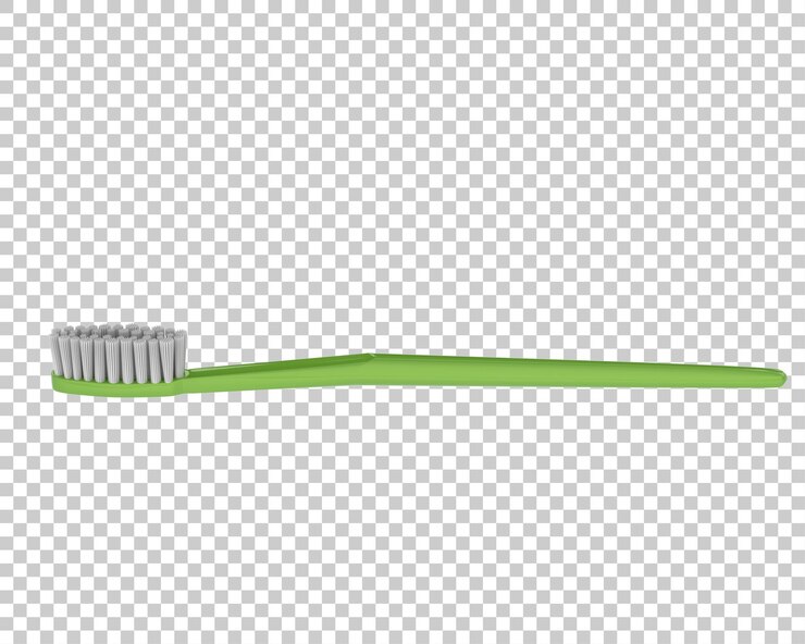Spazzolino da denti su sfondo trasparente 3d rendering illustrazione