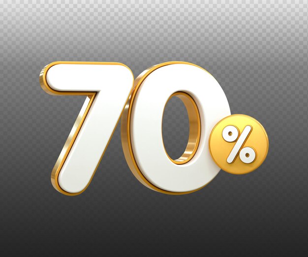 special offer 70 percent discount sale tag 3d rendering number concept discount promotion sale tag