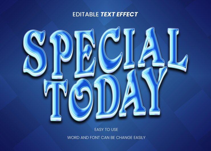 PSD special today text effect template