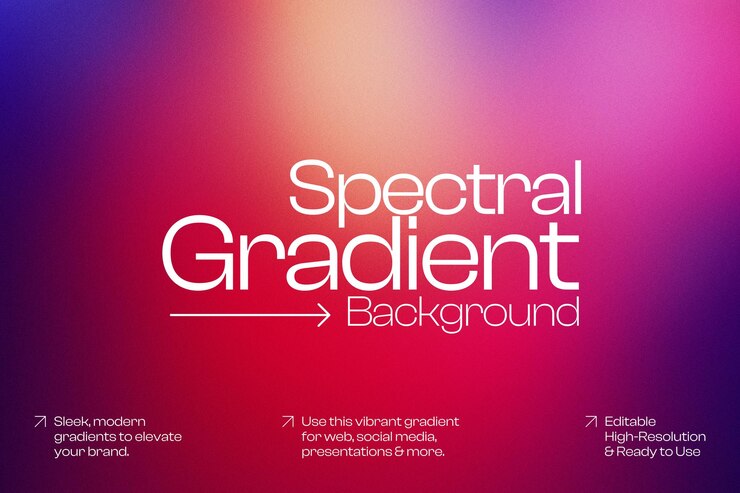 PSD spectral gradient background for web and social media