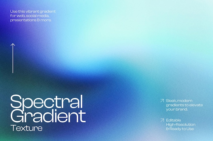 PSD spectral gradient texture for web social media  presentations