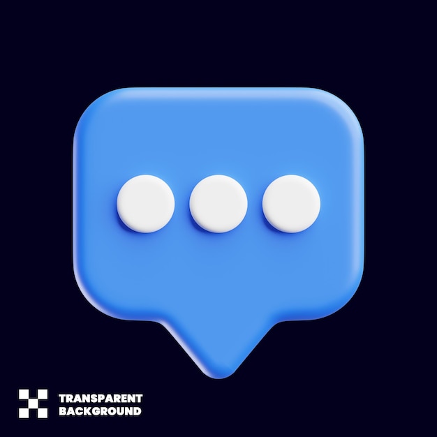 speech bubble dialog icon in minimalist 3d render