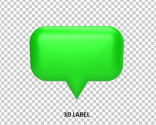 Speech-Bubble-Label 3D-moderne Chat-Bubbel