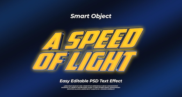 speed of light easy editable text effect