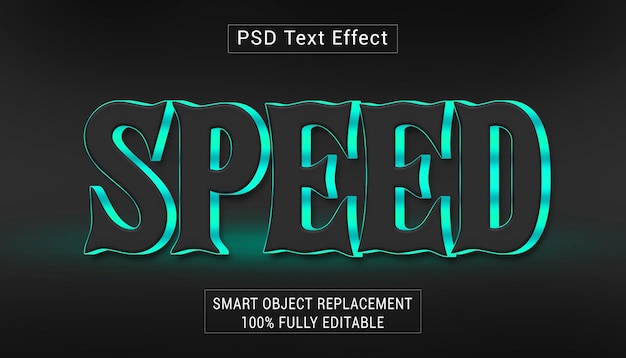 Speed PSD 3d Free Text-Stil-Effekt