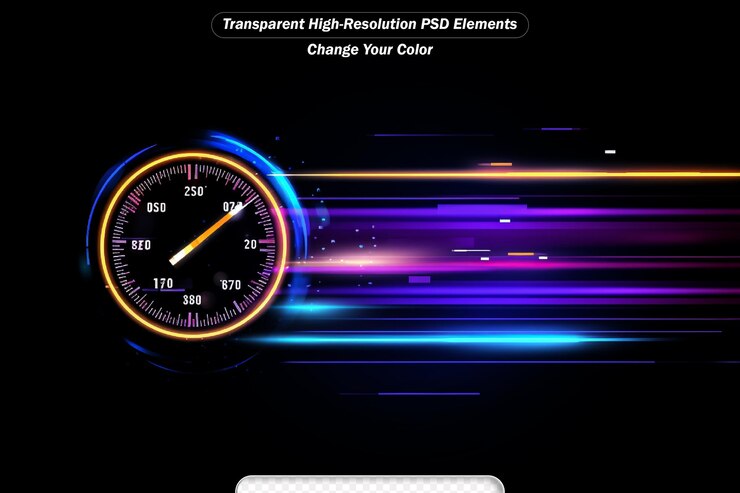PSD speedometer speed car auto dashboard design speed meter abstract technology