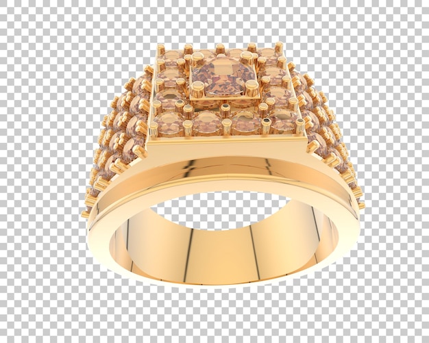 Šperky izolované na pozadí, 3D renderování, ilustrace