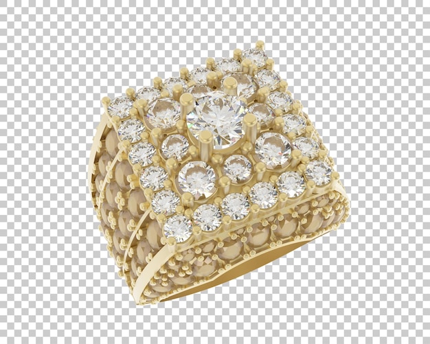Šperky izolované na pozadí, 3D renderování, ilustrace