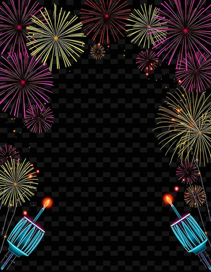 PSD spettacolo di fuochi d'artificio per la celebrazione della festa