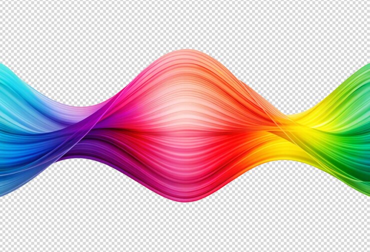 PSD spettro di colore astratto ondulato png