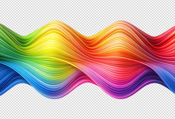 PSD spettro di colore astratto ondulato png