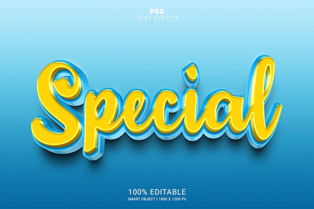 Spezielles 3D-PSD-bearbeitbares Texteffektdesign