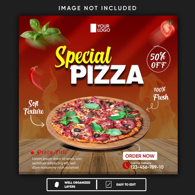 Spezielles Pizza-Banner