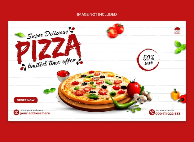 Spezielles pizza-social-media-webbanner