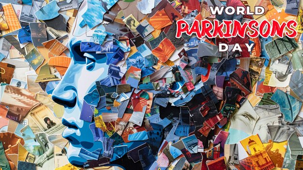 PSD spezielles poster zum world parkinson's awareness day mit einem psd-hintergrund