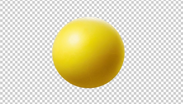 Sphère De Boule Jaune Isolée Sur Fond Transparent