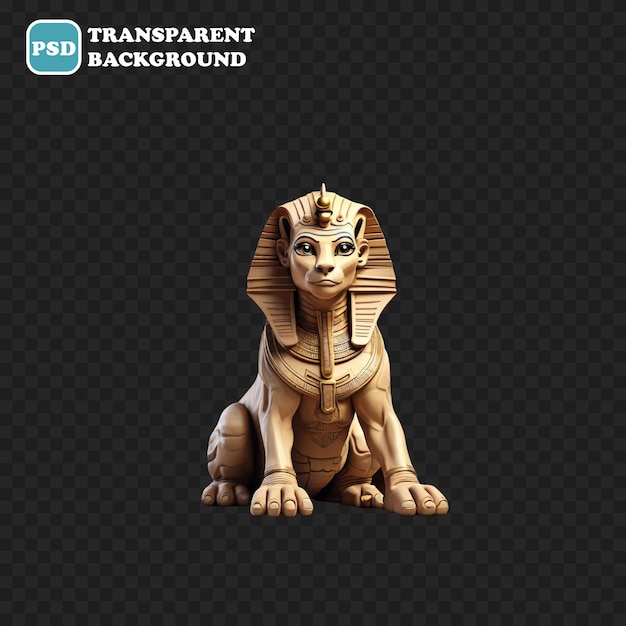 PSD sphinx-symbol isoliert 3d-render-illustration