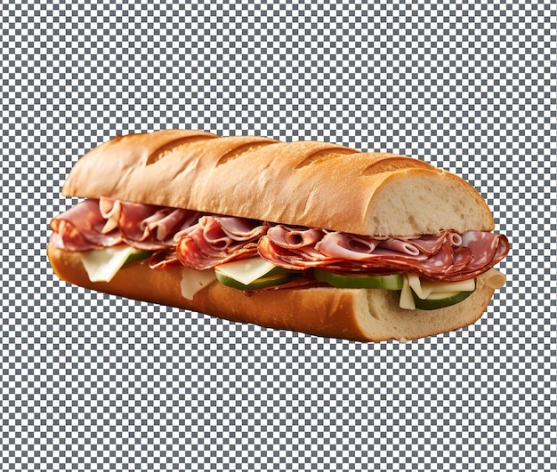 PSD spicy italian sub isolado em fundo transparente