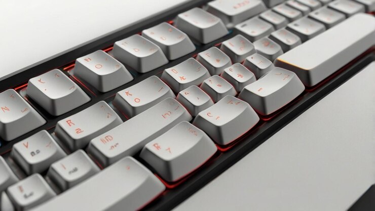 PSD spiele-tastatur mit durchsichtigem hintergrund