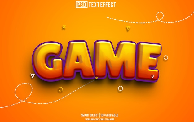Spiele-Text-Effekt Schriftart bearbeitbare Typographie 3D-Text