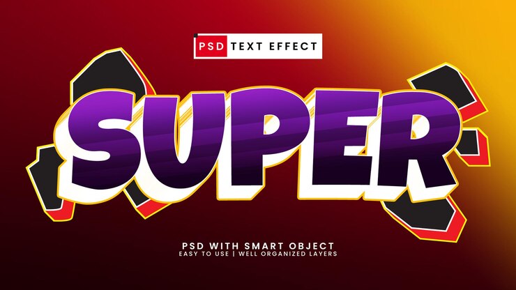 PSD spielen sie lustige 3d-texteffektstilvorlage