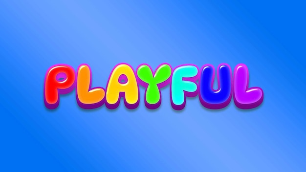 Spielhafte farbenfrohe flüssige Kinder-Text-Effekte